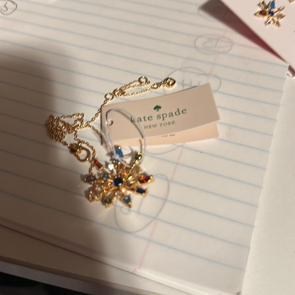 Kate Spade Firework Flower Necklace and Earrings Set NEW - Picture 5 of 5